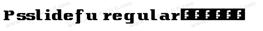 Psslidefu regular字体转换